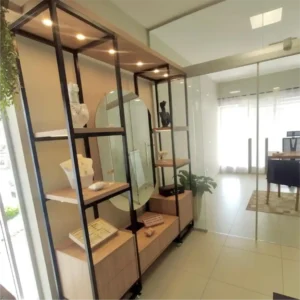 Estante com Espelho e Luminárias